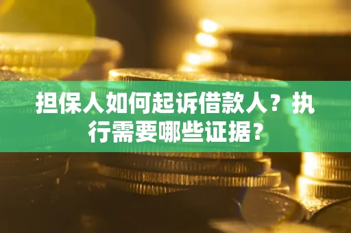 北京担保人如何起诉借款人？执行需要哪些证据？