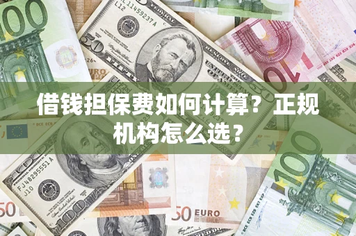 北京借钱担保费如何计算？正规机构怎么选？
