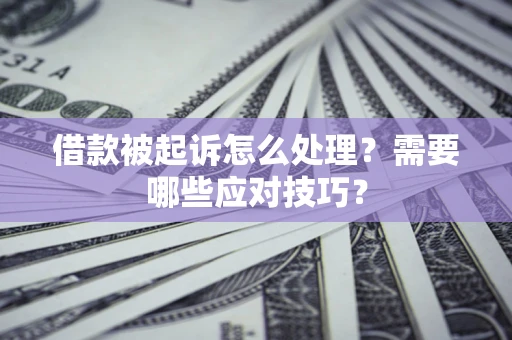 北京借款被起诉怎么处理？需要哪些应对技巧？