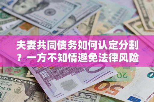 北京夫妻共同债务如何认定分割？一方不知情避免法律风险必看！